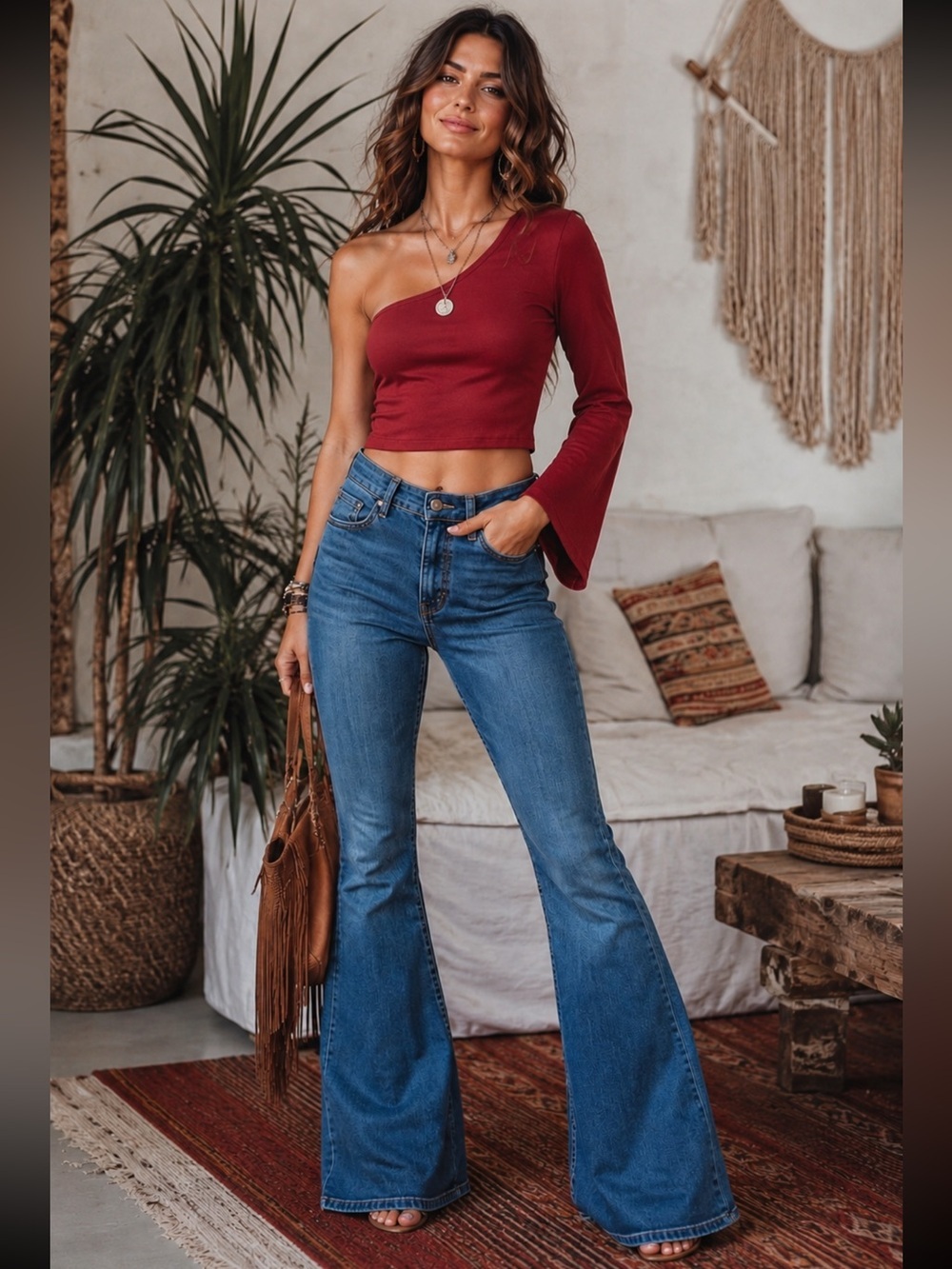 POL One Shoulder Crop Top